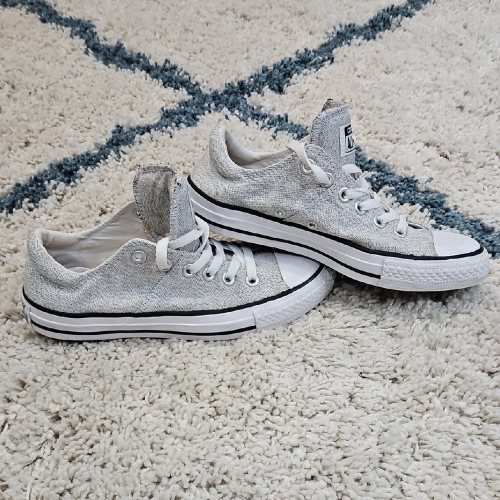 Casual Gray and White Women's Sneakers